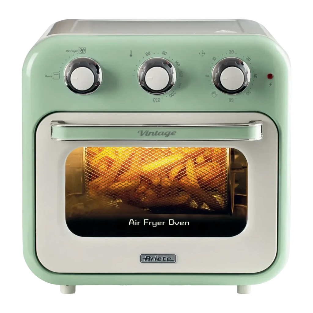Freidora de aire Ariete Vintage Mini Horno 4632 16L 1400W Temporizador 60min Verde