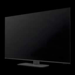 TV Philips 55 pulgadas QLED 120Hz VRR 144Hz HDMI 2.1 4K UHD Negro 55PQS9011, vista lateral: pantalla apagada y base central