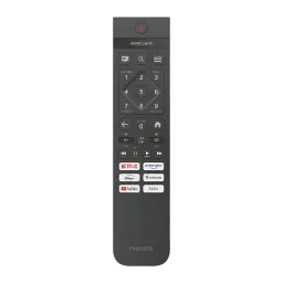 TV Philips 32 pulgadas QLED Full HD Titan OS Negro 32PQS6901/12, mando a distancia: vista frontal con botones Ambilight