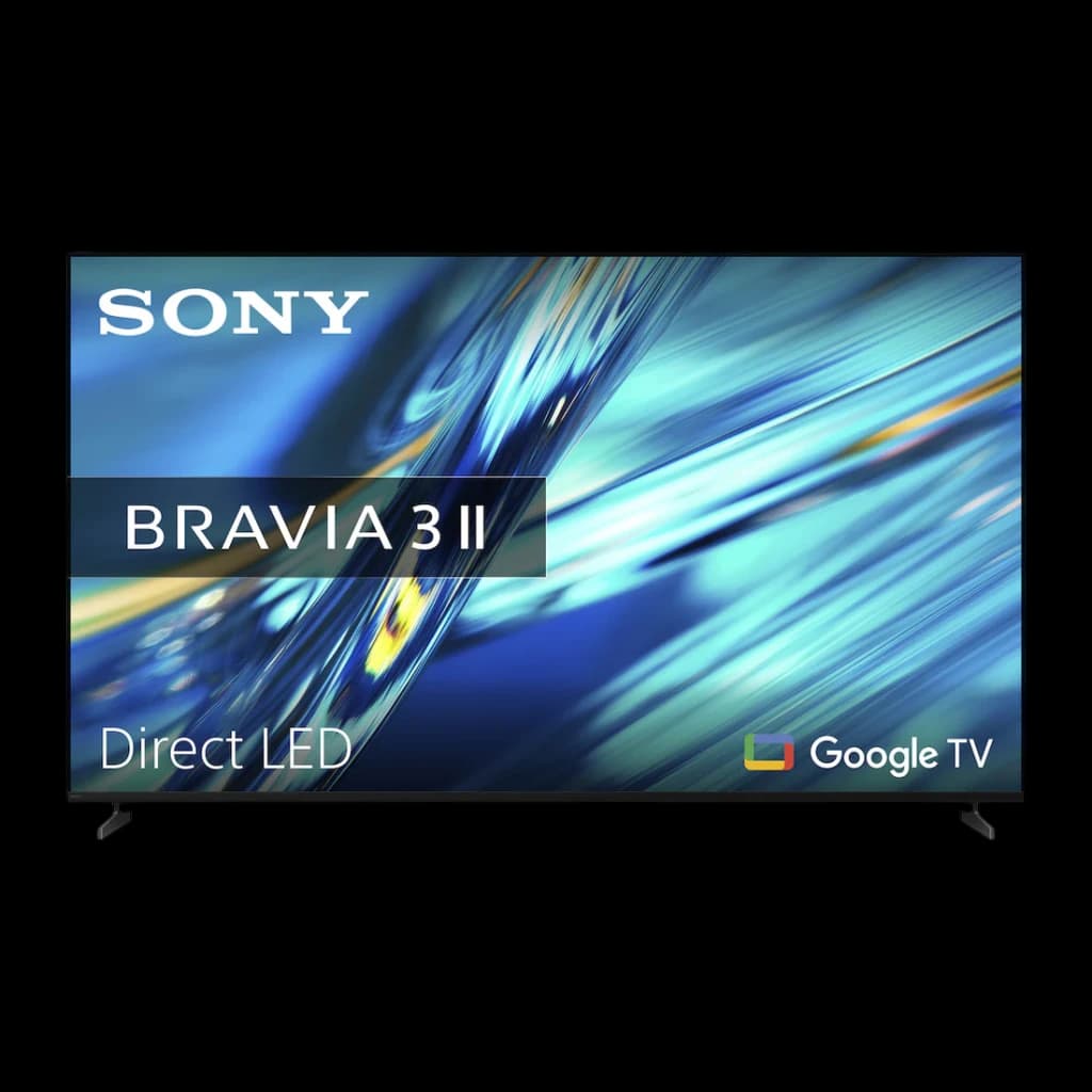 TV Sony BRAVIA 3 85 polegadas LCD Direct LED 4K 120Hz Preto K-85XR35M2, vista frontal: ecrã com logótipo BRAVIA 3 II, Direct