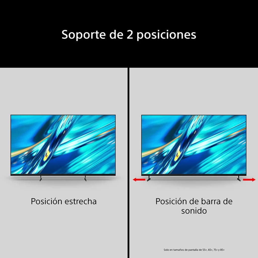 TV Sony BRAVIA 3 85 polegadas LCD Direct LED 4K 120Hz Preto K-85XR35M2, detalhe: suporte em posição estreita e posição