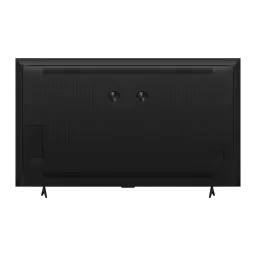 TV TCL 85 polegadas QLED 4K 60Hz Preto 85T69C, vista traseira: painel posterior com textura de grade e dois parafusos