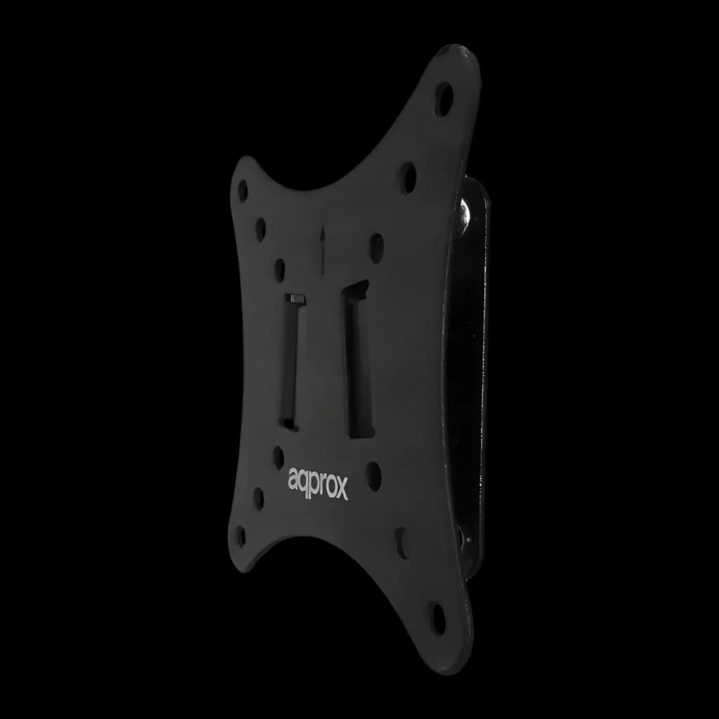 Soporte de pared Approx Negro Fijo 10 pulgadas-25 pulgadas VESA 100x100 appST00, vista frontal: placa metálica negra