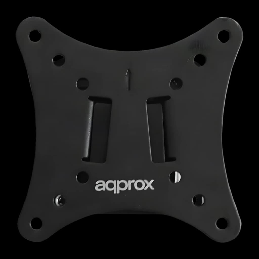 Soporte de pared Approx Negro Fijo 10 pulgadas-25 pulgadas VESA 100x100 appST00, detalle: placa frontal con ranuras VESA