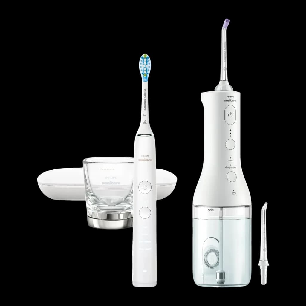 Irrigador dental Philips Sonicare Cordless Power Flosser 3000 Sin cable Blanco HX3886/41, vista conjunto: irrigador