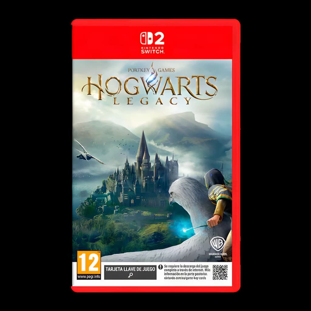 Videojogo Warner Bros Hogwarts Legacy Vermelho Nintendo Switch 2 Standard, frontal: caixa vermelha com arte do castelo