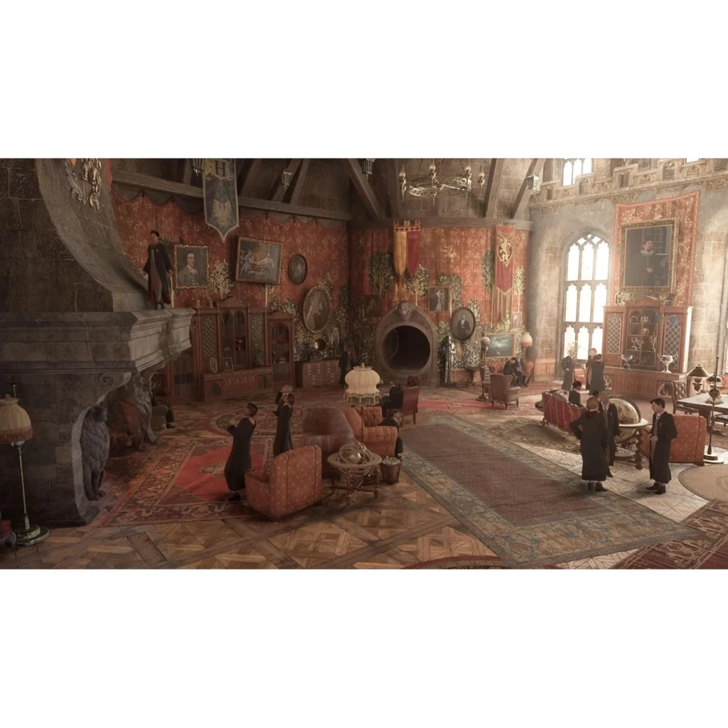 Videojogo Warner Bros Hogwarts Legacy Vermelho Nintendo Switch 2 Standard, captura: sala comum de Gryffindor com estudantes