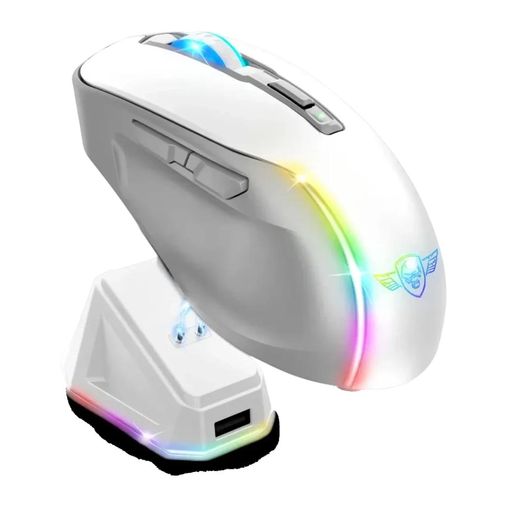 Spirit Of Gamer Blanco Ratón Gaming Elite M50 Inalámbrico 8000 Dpi Rgb