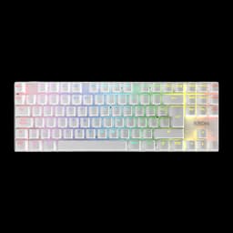 Pack Clavier et Souris Gaming Krom Klass TKL RGB Mécanique 7200 DPI Blanc, détail: vue zénithale du clavier TKL