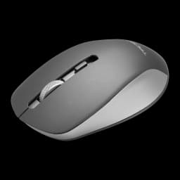 Tacens Zenith Combo Inalámbrico 3en1 DualLink Negro Español, ratón vista superior: rueda plateada texturizada y cuerpo