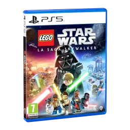 Jeu vidéo Warner Videojuegos LEGO Star Wars : La Saga Skywalker PS5 Bleu, face avant en angle: boîtier bleu avec Dark Vador