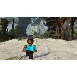 Jeu vidéo Warner Videojuegos LEGO Star Wars : La Saga Skywalker PS5 Bleu, capture : minifigurine Lando sur dunes de sable