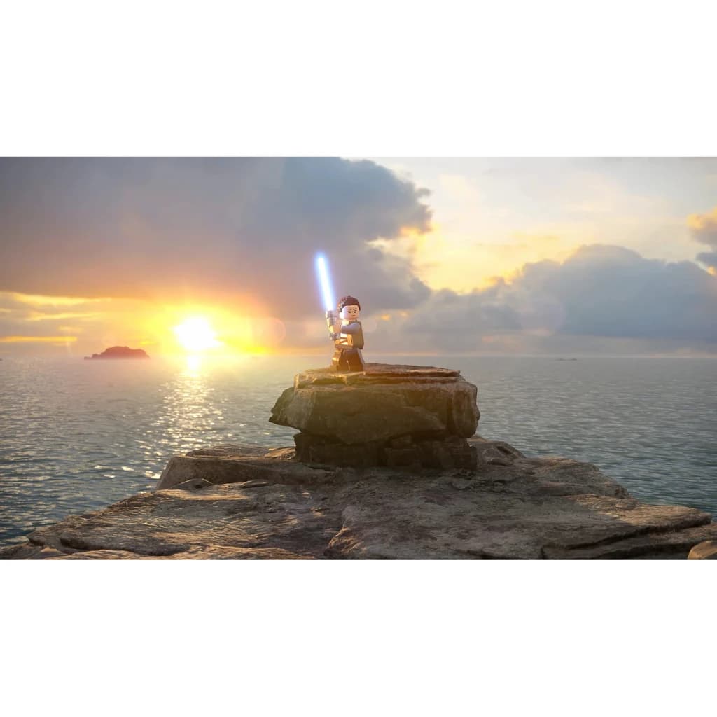 Jeu vidéo Warner Videojuegos LEGO Star Wars : La Saga Skywalker PS5 Bleu, capture: figurine LEGO avec sabre laser bleu