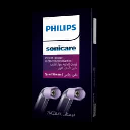 Embouts de rechange Philips Sonicare Power Flosser Quad Stream F3 Blanc HX3062/00, boîte: packaging bleu foncé avec 2