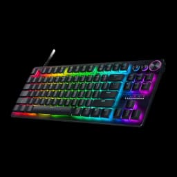Teclado Gaming Razer Huntsman V3 Pro Low-Profile Tenkeyless Negro, detalle: iluminación RGB multicolor en teclas y lateral