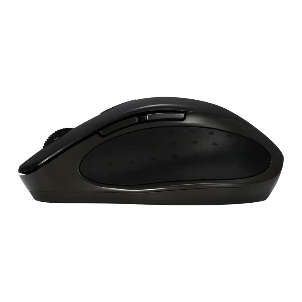 Ratón ASUS MW203 Azul Inalámbrico RF Wireless + Bluetooth, vista lateral: perfil derecho con zona texturizada antideslizante