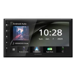 Autoradio Kenwood Noir CarPlay Android Auto Sans Fil 6.8 pouces DMX6523DAB, face avant: écran tactile avec interface Android