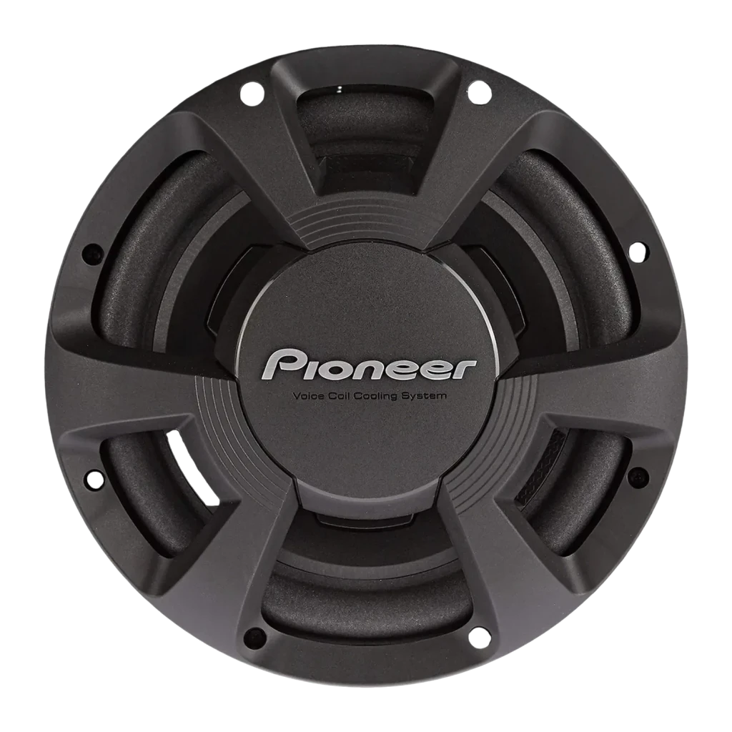 Caisson de basse pour voiture Pioneer 30 cm (12 pouces) Passif 350W RMS Noir TS-WX306B, détail: vue frontale du cône