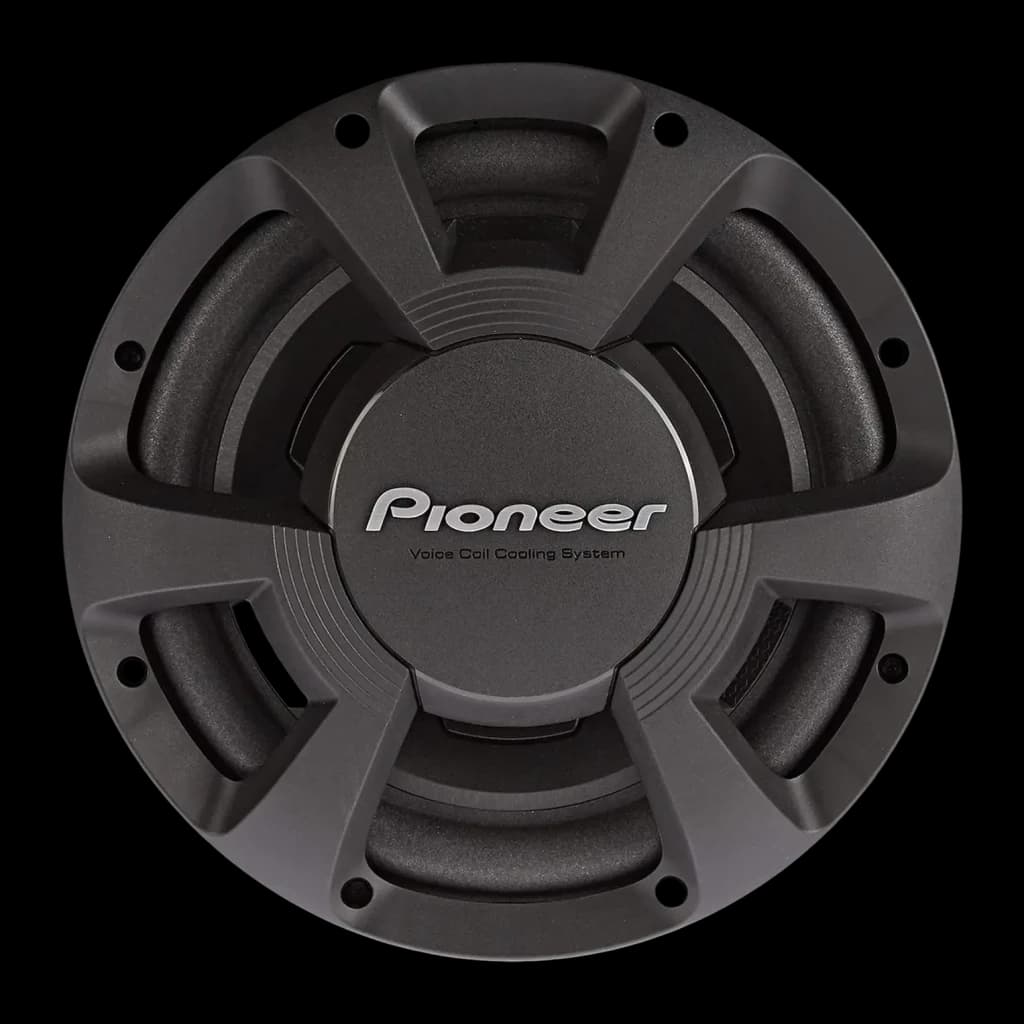 Caisson de basse pour voiture Pioneer 30 cm (12 pouces) Passif 350W RMS Noir TS-WX306B, détail: vue frontale du cône