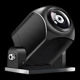 Dashcam WOLFBOX G840S 32GB Preto 2CH 4K + 1080P GPS, câmera traseira: lente circular e suporte metálico ajustável