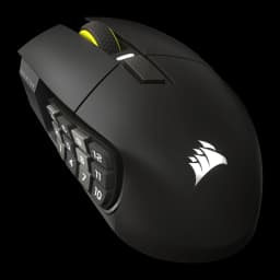 Ratón Gaming Corsair Scimitar Elite Wireless SE Inalámbrico 33000 DPI RGB Blanco, vista lateral: panel de 12 botones