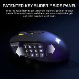 Ratón Gaming Corsair Scimitar Elite Wireless SE Inalámbrico 33000 DPI RGB Blanco, lateral: panel Key Slider con 12 botones