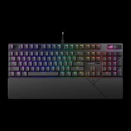 Clavier Gaming ASUS ROG Strix Scope II Mécanique Switch NX Red Optomécanique Noir, vue de face: rétroéclairage RGB