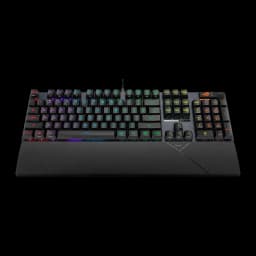 Clavier Gaming ASUS ROG Strix Scope II Mécanique Switch NX Red Optomécanique Noir, détail: rétroéclairage RGB multicolore