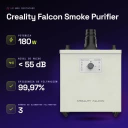 Purificador de fumo Creality Falcon Smoke Purifier 180 W - características