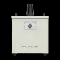 Purificador de fumo Creality Falcon Smoke Purifier Creme 180W, vista frontal: painel com dial ON/OFF/MAX, saída de ar