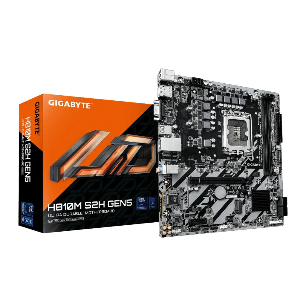 Placa base Gigabyte H810M S2H GEN5 Intel H810 LGA1851 DDR5 Micro ATX Marrón