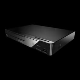 Lecteur Blu-ray Panasonic Noir Full HD HDMI + Ethernet + USB DMP-BDT167 - face et côté avec port USB et bouton