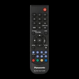 Lecteur Blu-ray Panasonic Noir 4K Ultra HD BD-Live Ethernet DP-UB154 - vue de face avec touches colorées