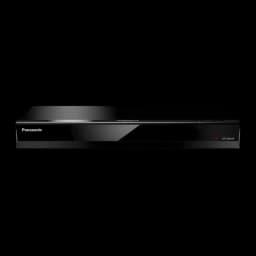 Lecteur Blu-ray Panasonic Noir 4K Ultra HD Dolby Atmos / DTS:X DP-UB424, vue de face: corps noir brillant avec logo