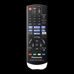 Lecteur Blu-ray Panasonic Noir 4K Ultra HD Dolby Atmos / DTS:X DP-UB424 - vue de face avec touches de lecture