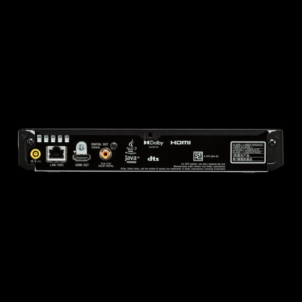 Lecteur Blu-ray Sony Noir Full HD HDMI + USB 2.0 + Ethernet BDP-S1700 - ports LAN, HDMI OUT, coaxial