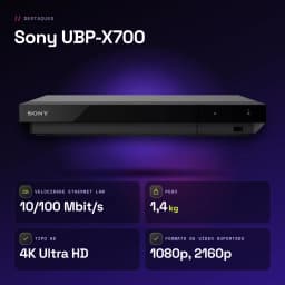 Lecteur Blu-ray Sony DSD Streaming Noir UBP-X700 - caractéristiques, 217 mm