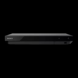 Lecteur Blu-ray Sony DSD Streaming Noir UBP-X700, vue de face: panneau noir avec logo Sony, fente disque et bouton