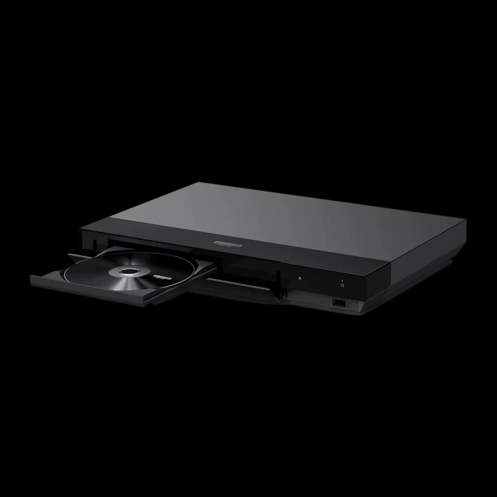 Lecteur Blu-ray Sony DSD Streaming Noir UBP-X700 - tiroir ouvert avec disque Blu-ray chargé