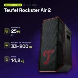 Altavoz portatil Teufel Rockster Air 2 2.1 Subwoofer Inalámbrico 25W Negro - características
