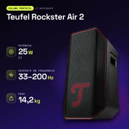 Altavoz portatil Teufel Rockster Air 2 2.1 Subwoofer Inalámbrico 25W Negro - características