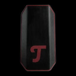 Altavoz portatil Teufel Rockster Air 2 2.1 Subwoofer Inalámbrico 25W Negro, frontal: rejilla hexagonal negra con logo T rojo