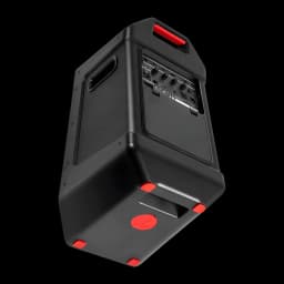 Altavoz portatil Teufel Rockster Air 2 2.1 Subwoofer Inalámbrico 25W Negro, vista trasera: panel de conexiones, mandos