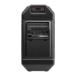 Altavoz portatil Teufel Rockster Air 2 2.1 Subwoofer Inalámbrico 25W Negro, vista trasera: panel de conexiones con mandos