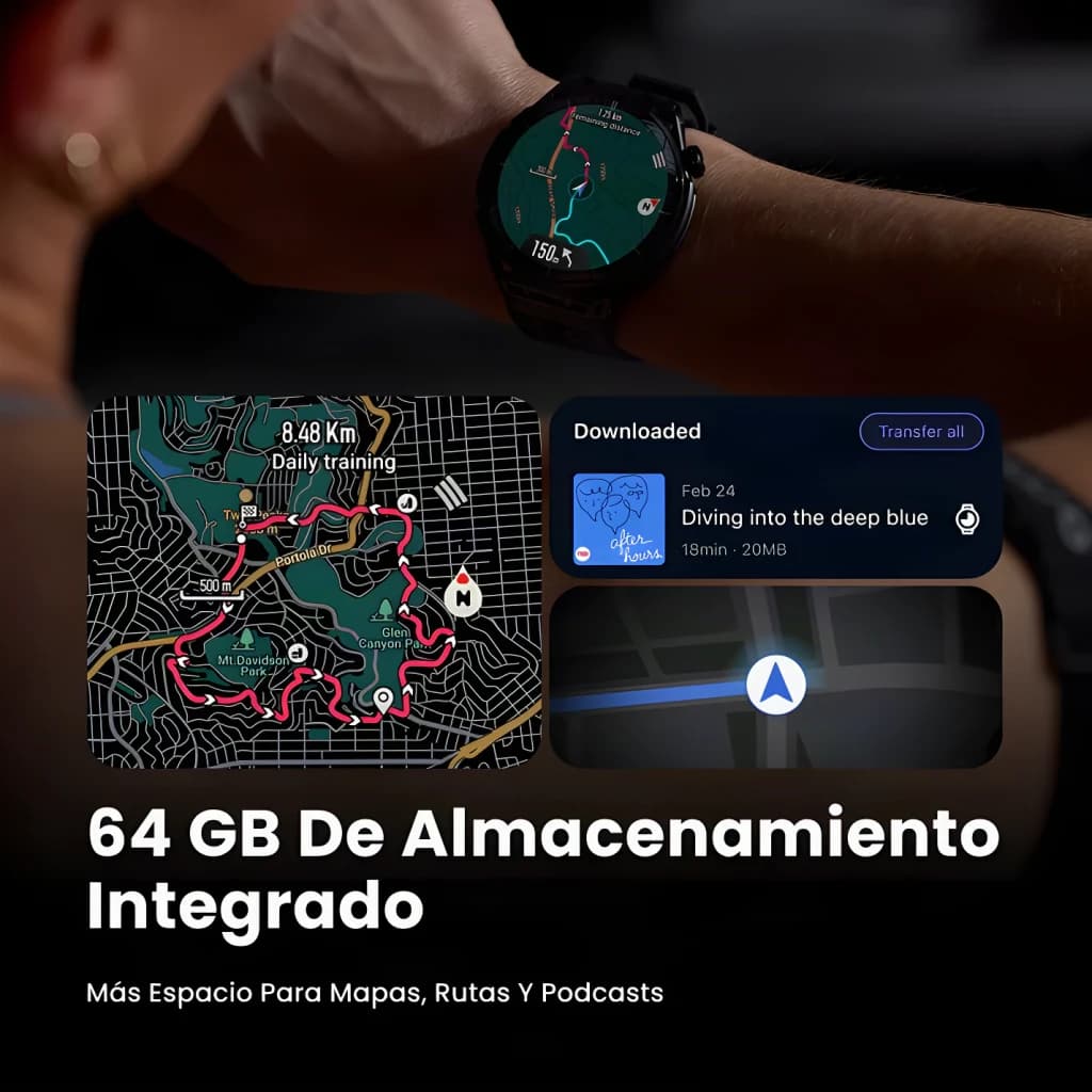 Amazfit Balance 3 51mm Negro NFC SpO2 Temperatura Corporal Batería 21 Días, lifestyle: reloj en muñeca con mapa GPS, ruta