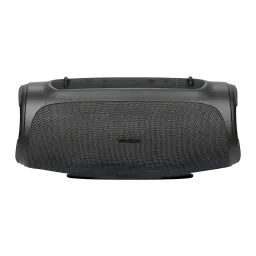 Altavoz portátil MEDION LIFE IPX7 30W 42h Negro P61746, vista frontal: rejilla textil y botones superiores