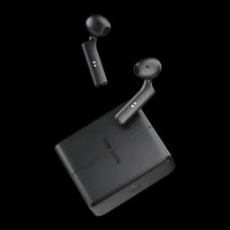 Auriculares traductores Timekettle W4 Plus TWS Bluetooth 5.3 12h (estuche) Negro, vista frontal: dos auriculares flotando