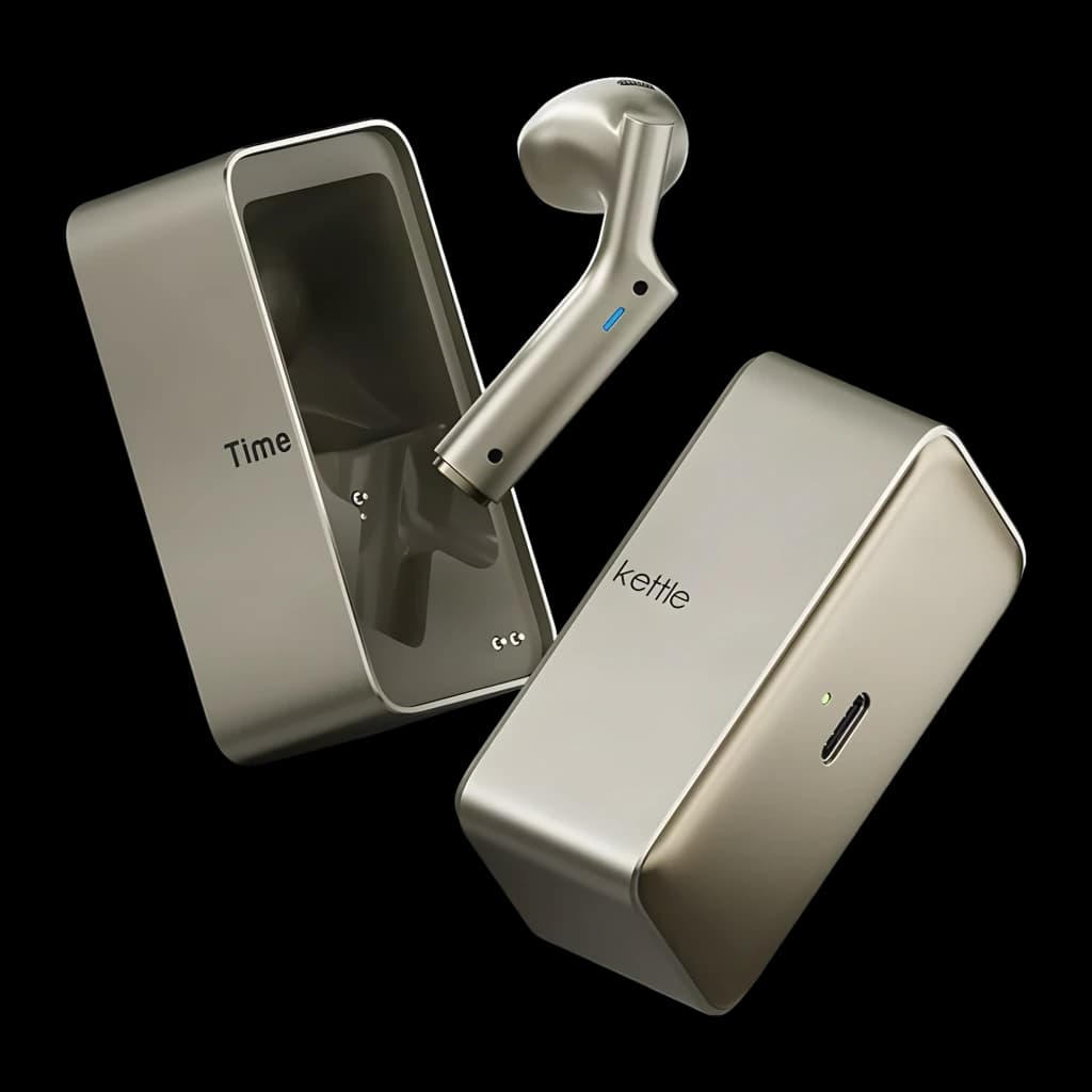 Auriculares Tradutores Timekettle W4 Plus TWS Bluetooth 5.3 12h com estojo Dourado - 12 mm