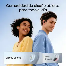 Écouteurs Timekettle LiveTalk Blue open-ear Bluetooth, design ouvert confortable, port intra-auriculaire intuitif, légers, adaptés au port quotidien