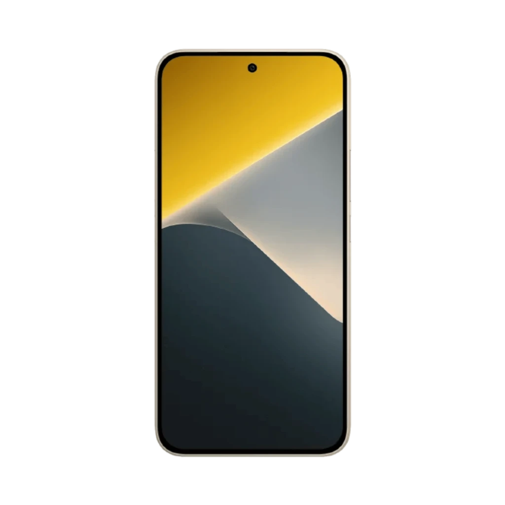 Xiaomi Poco X8 5G naranja con pantalla AMOLED 6,59 pulgadas 120Hz, biseles finos y cámara frontal centrada en perforación, diseño moderno y simétrico